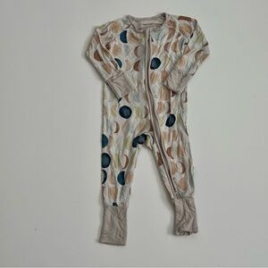Little Sleepies Bamboo Zippy Pajamas 3–6 Months Moon Phase Print Baby Sleeper
